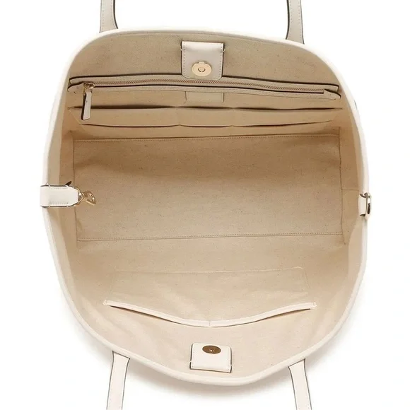 Kate Spade Sutton Large Tote Bag Ivory Tulip Toss Cream Floral Purse KB293 - Picture 5 of 6